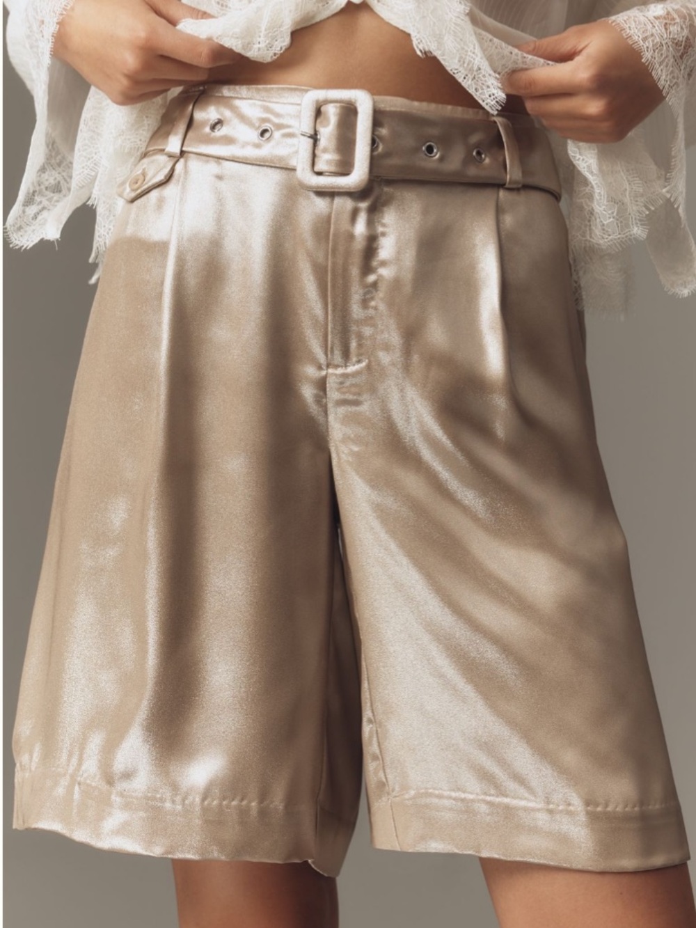 ANTHROPOLOGIE➕NWT Liquid Shine Bermuda Shorts